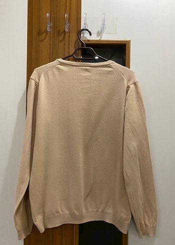 Polo Marka Pudra Yaka Pamuklu Kadın Kazak - Görsel 3