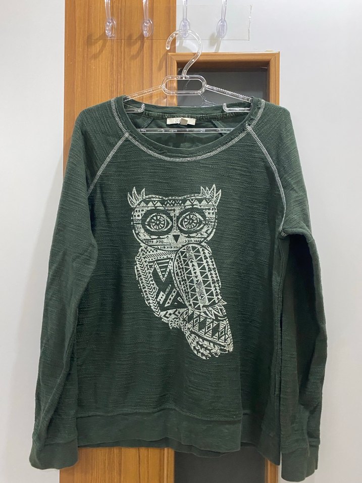 Mavi Marka Yeşil Baykuşlu Kadın Sweatshirt - Görsel 4