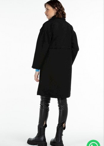 Ekol Marka On Fermuarlı Siyah Kaban - Görsel 2