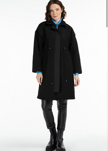 Ekol Marka On Fermuarlı Siyah Kaban - Görsel 3