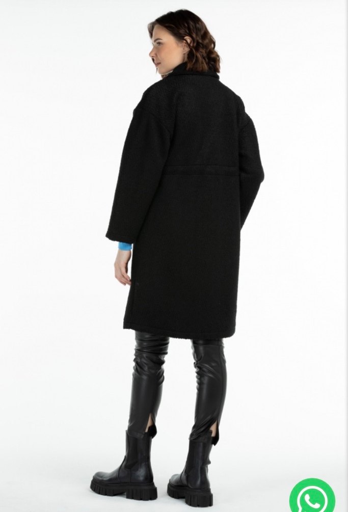 Ekol Marka On Fermuarlı Siyah Kaban - Görsel 2