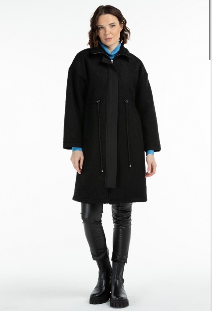 Ekol Marka On Fermuarlı Siyah Kaban - Görsel 3