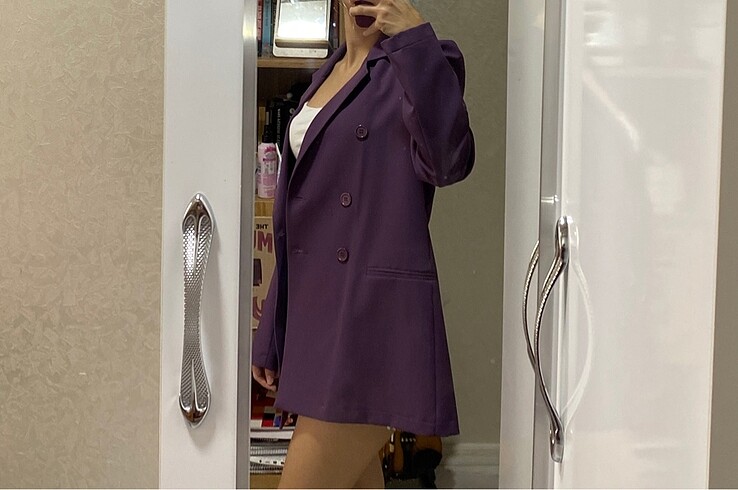 Mor blazer ceket