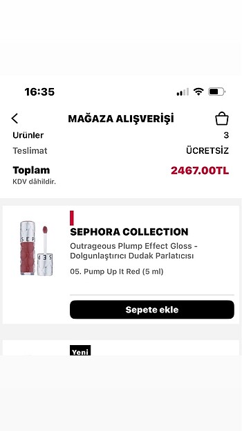  Beden Renk Sephora Gloss 05