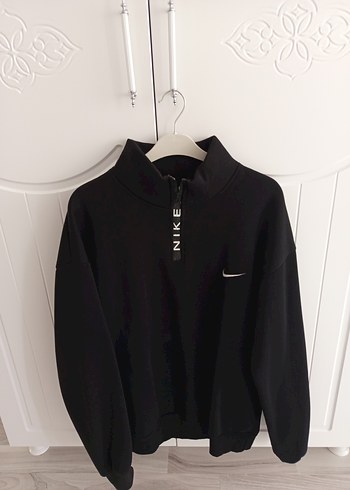 Nike Siyah Yarım Fermuarlı Kadın Sweatshirt - Görsel 3