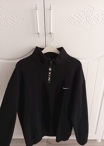 Nike Siyah Yarım Fermuarlı Kadın Sweatshirt - Görsel 2