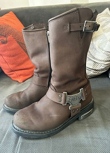 38 Beden kahverengi Renk Harley Davidson Bot