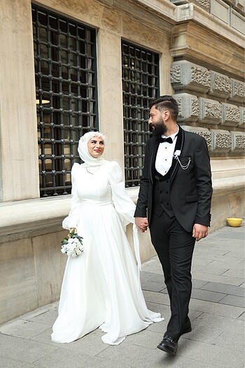 Nikah elbisesi tesettürlü kadınlar için