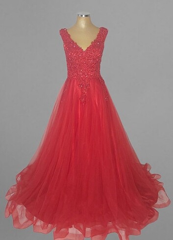 Kırmızı Kına Nişan Elbisesi