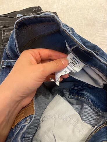9 Yaş Beden gri Renk Kot pantolon 2 adet