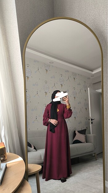Kadın bordo elbise