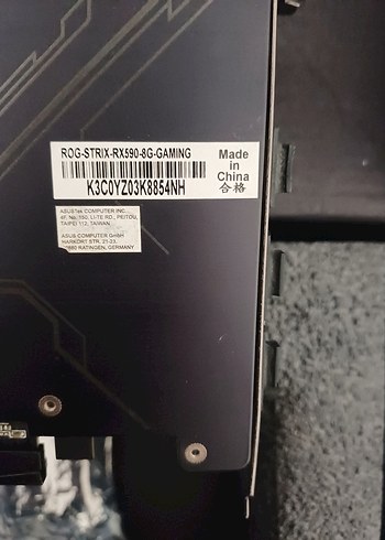 ASUS ROG STRİX RX 590 8GB 256 BİT - Görsel 3