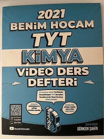 Benim hocam tyt kimya video ders defteri