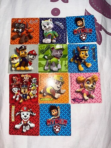 Paw patrol kartları
