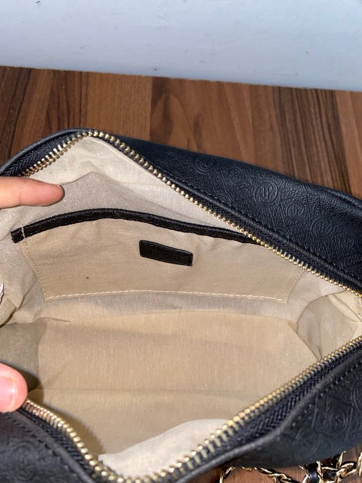 Vakko Zincir Detaylı Siyah Deri Kadın Çanta - Görsel 4