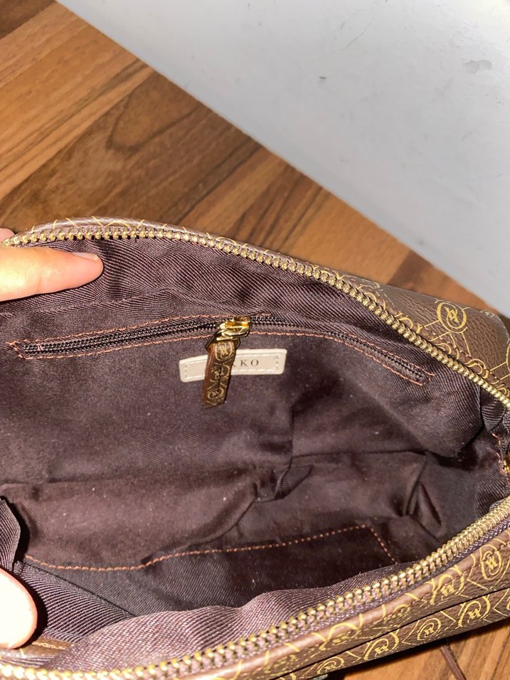 vakko Zincir Detaylı Kahverengi Deri Kadın Çanta - Görsel 4