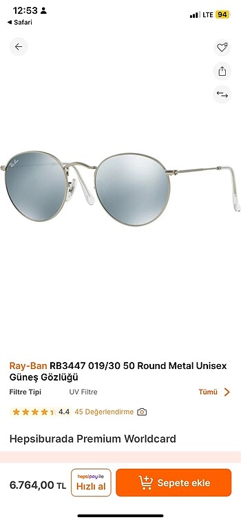 Rayban Round Metal Gözlüm