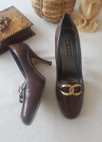 37,5 Beden Ann Marino Vintage İnce Topuklu Ayakkabı