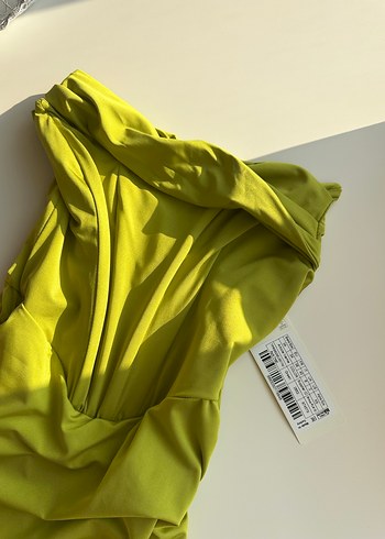 Kadın Drapeli Wrap Elbise - Görsel 2