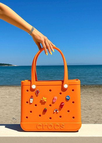 Crocs turuncu kadın Plaj Çantası