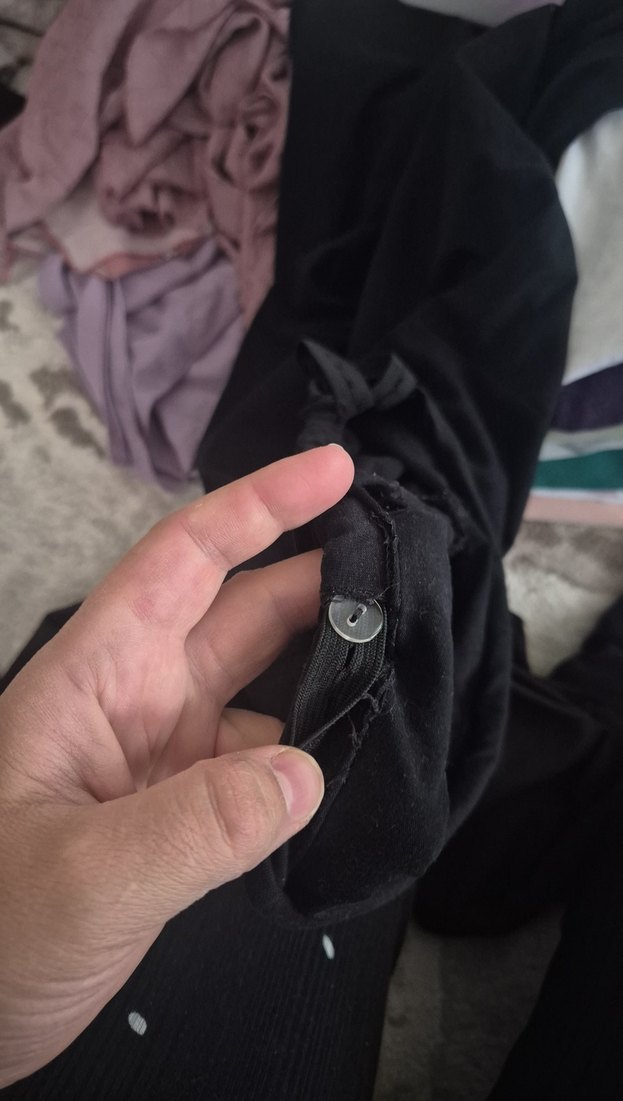 Siyah Hamile Dar Kesim tayt - Görsel 3