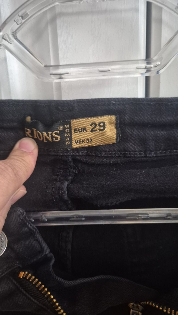 Kadın Siyah Midi Denim Pantolon - Görsel 3