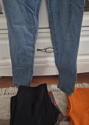 Gri Mavi Hamile Kot Pantolon - Görsel 2