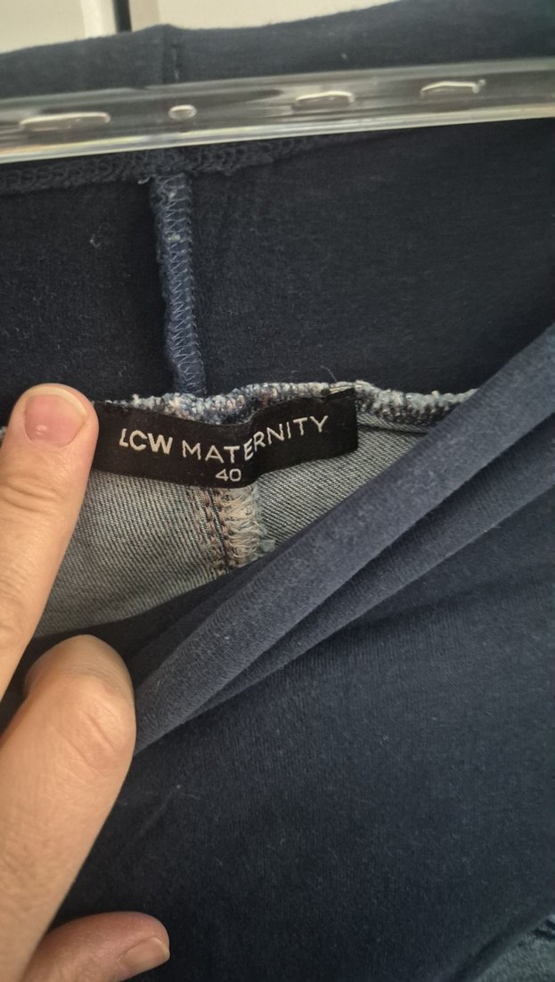 Gri Mavi Hamile Kot Pantolon - Görsel 3