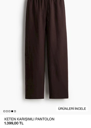 H&M keten pantolon - Görsel 4