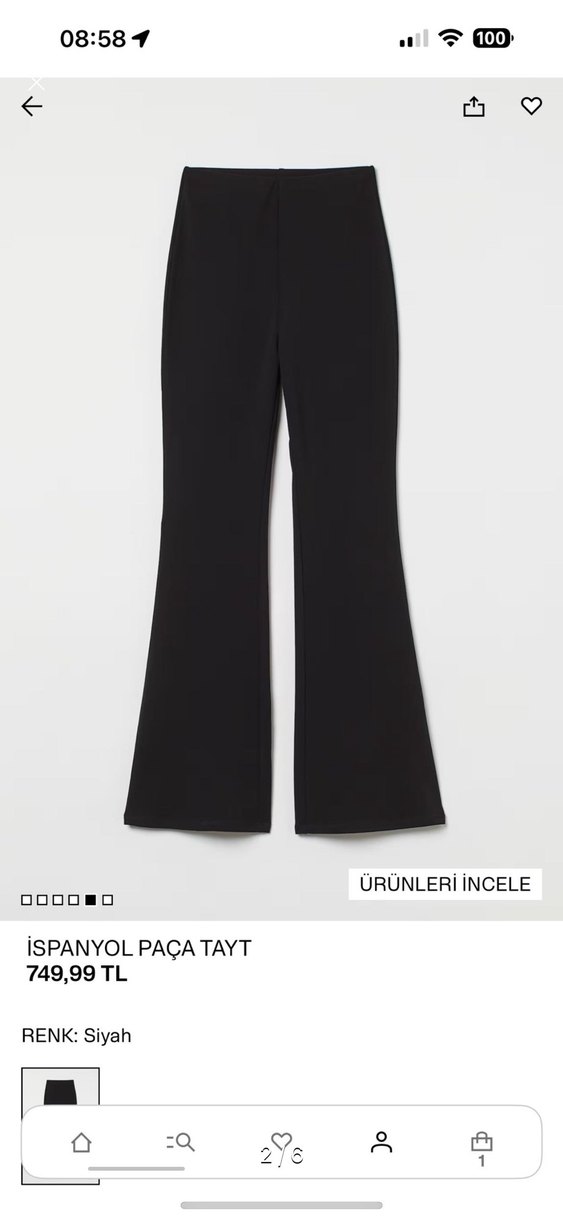 H&M İspanyol paça Tayt - Görsel 2