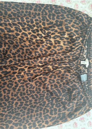 Kahverengi Leopar Desenli Midi Pantolon - Görsel 8
