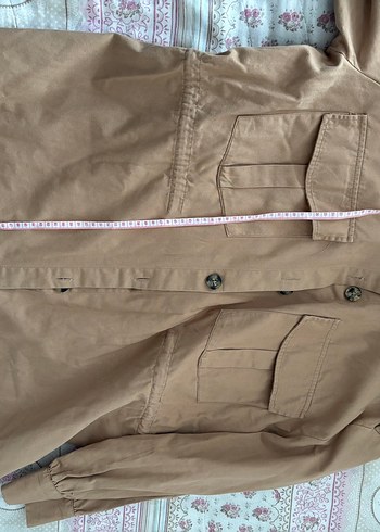 Defacto Bej Düğmeli Uzun Kollu Gömlek ceket - Görsel 5