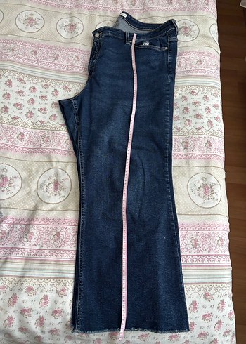 Koyu Mavi Midi Kadın Kot Pantolon - Görsel 5