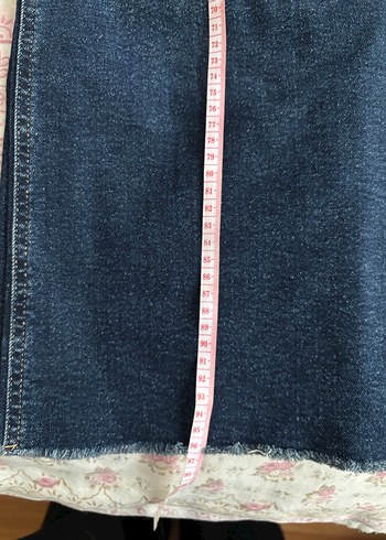 Koyu Mavi Midi Kadın Kot Pantolon - Görsel 4