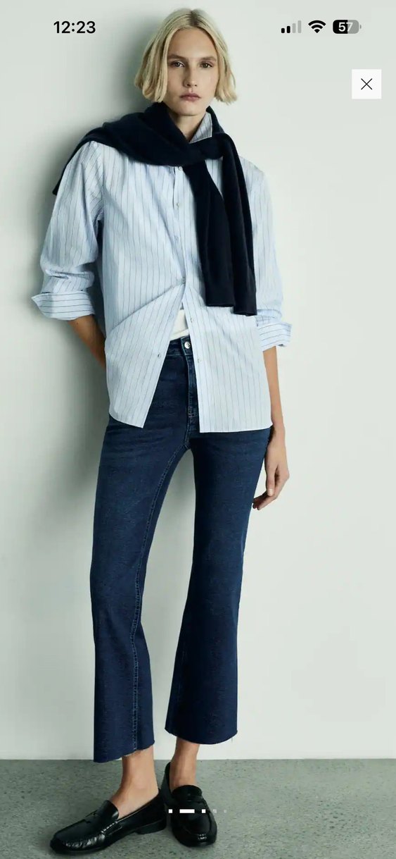 Koyu Mavi Midi Kadın Kot Pantolon - Görsel 2