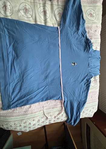 Kadın Mavi Kapüşonlu Rahat Sweatshirt - Görsel 4