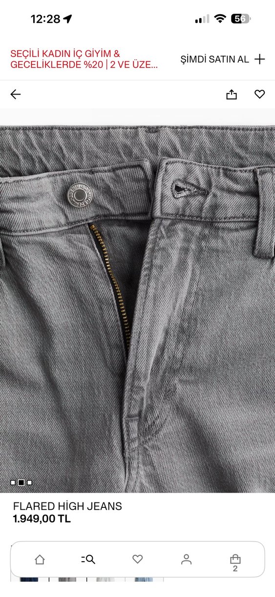 H&M İspanyol paça jean - Görsel 2