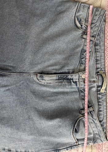 Kadın Gri Normal Paça Denim Pantolon - Görsel 4