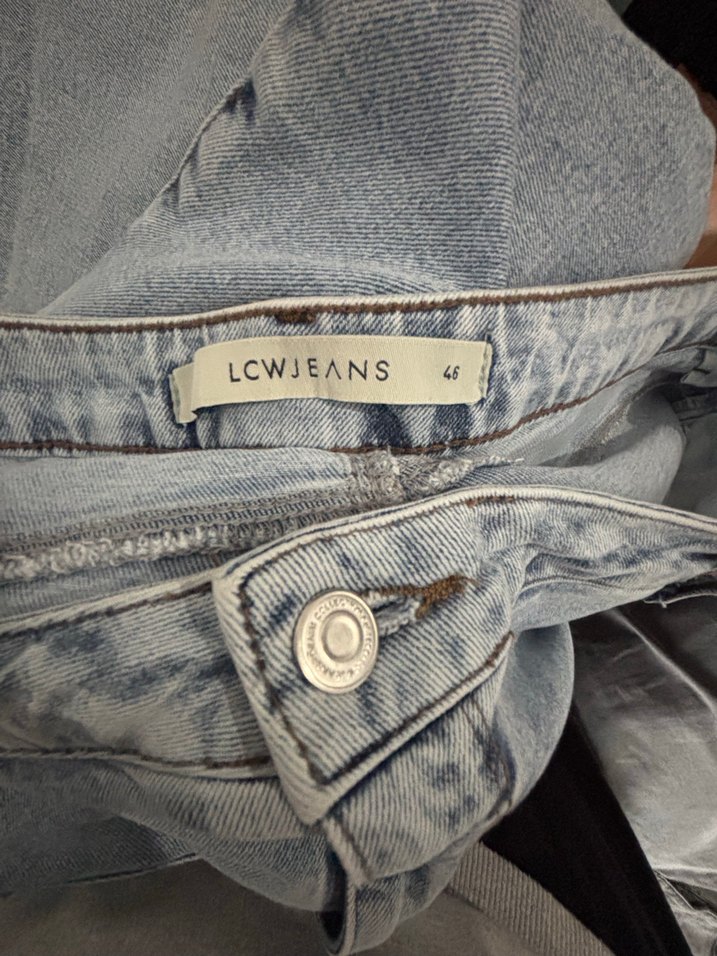 Kadın Gri Normal Paça Denim Pantolon - Görsel 5