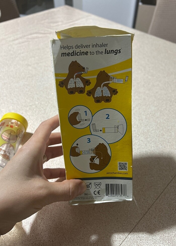 Orjinal AeroChamber ilaç çekme solunum odacığı -üretim yeri Kana - Görsel 5