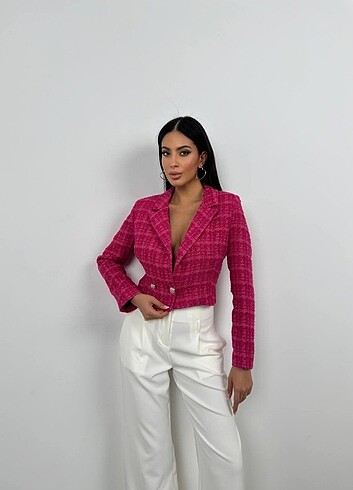Crop Blazer Ceket