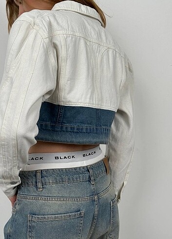 m Beden Crop Kot Ceket
