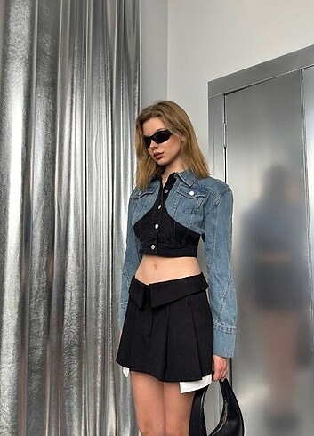 Crop Kot Ceket