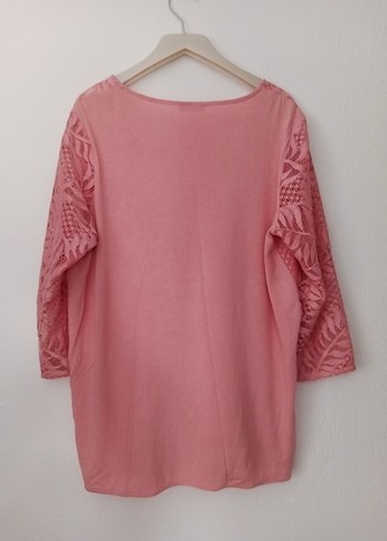 46 Beden Dantel detaylı 3XL bluz.