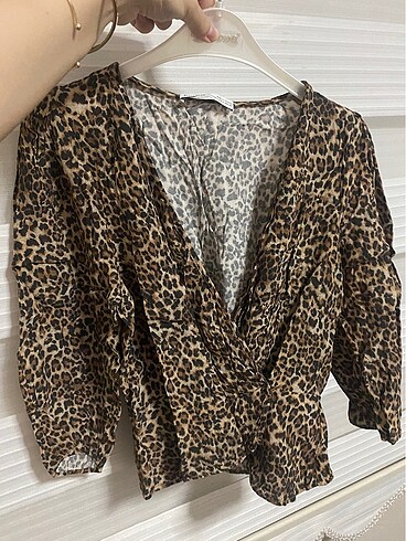 leopa desenli bluz
