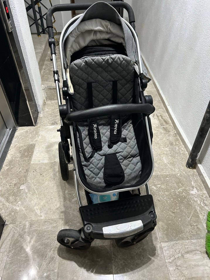Gri Bebek Arabası - Görsel 5
