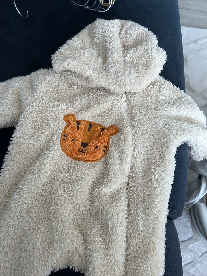 Kürklü Kapüşonlu Bebek Erkek Tulumu - Görsel 3