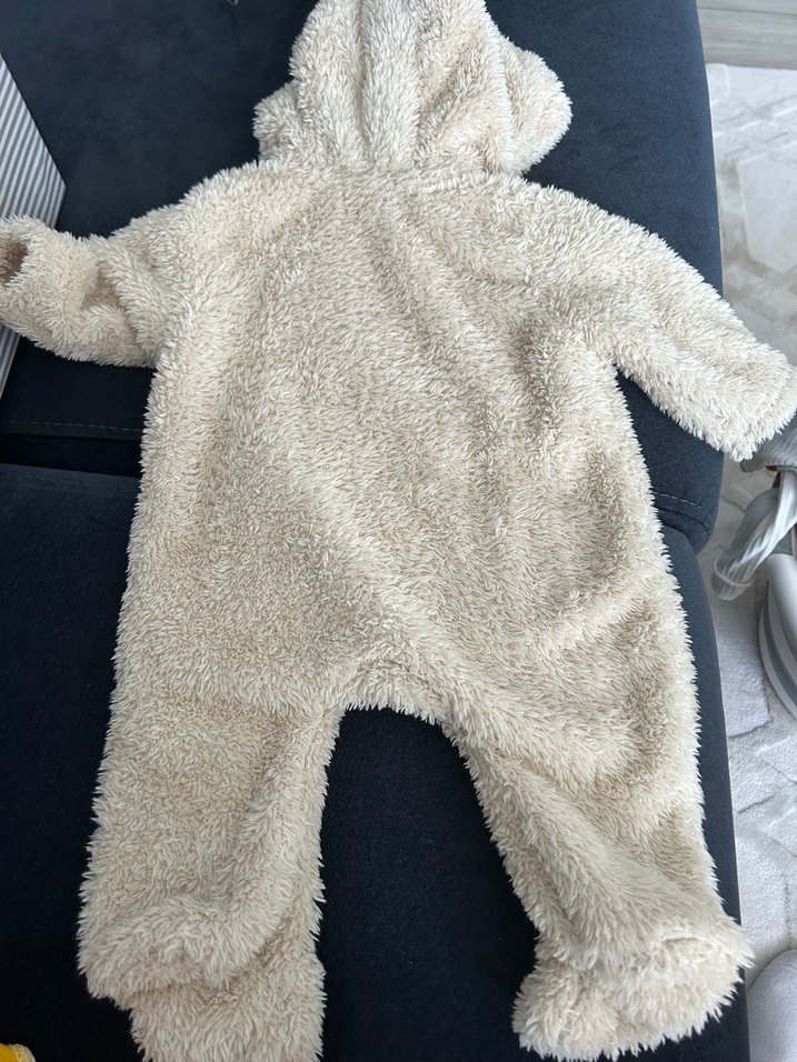 Kürklü Kapüşonlu Bebek Erkek Tulumu - Görsel 4