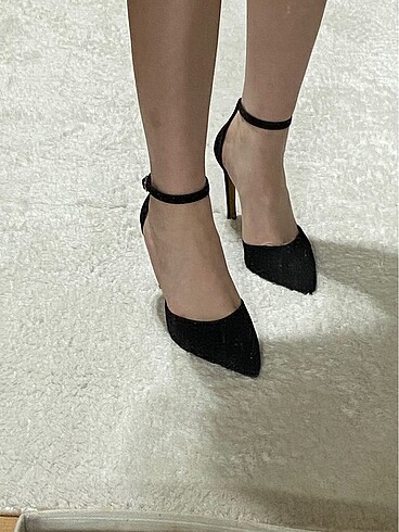 Diğer Siyah stiletto topuklu ayakkabı