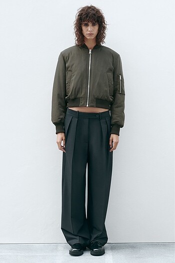 s Beden Zara Crop Bomber Ceket